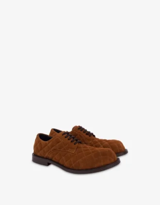 Quilted suede derby Quilted suede derby