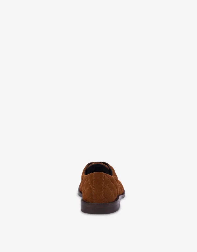 Quilted suede derby
