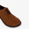Quilted suede derby