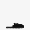 Quilted suede sabot
