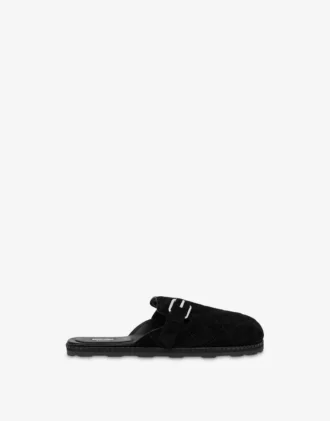 Quilted suede sabot Quilted suede sabot