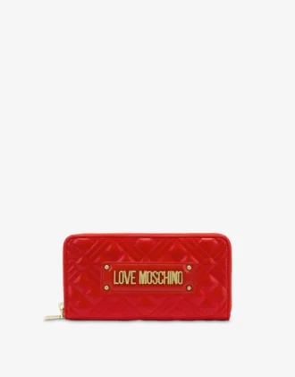 Quilted zip-around wallet