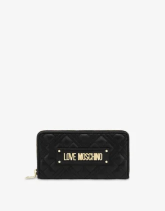Quilted zip around wallet