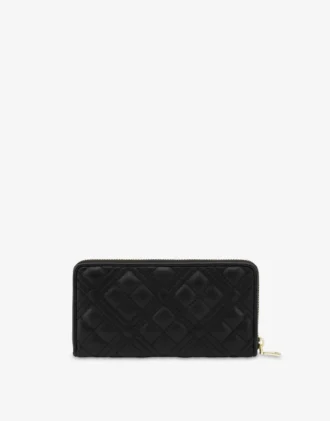 Quilted zip around wallet