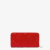 Quilted zip around wallet with logo embroidery Quilted zip around wallet with logo embroidery