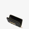 Quilted zip around wallet with logo embroidery Quilted zip around wallet with logo embroidery