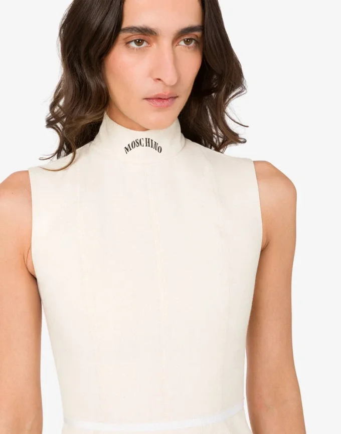 Raw cotton canvas dress