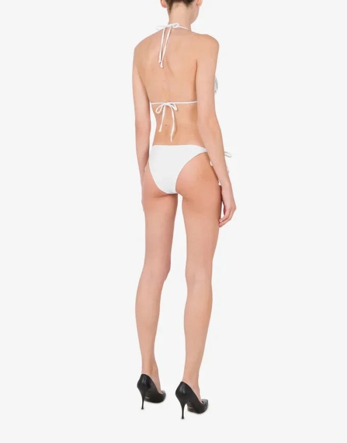 Rubber Logo Swim Briefs with Laces