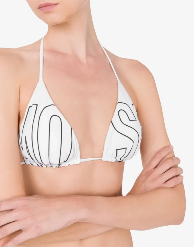 Rubber Logo Triangle Bikini Top