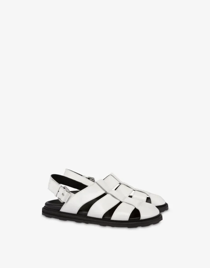Sandals in brushed calf leather Sporty