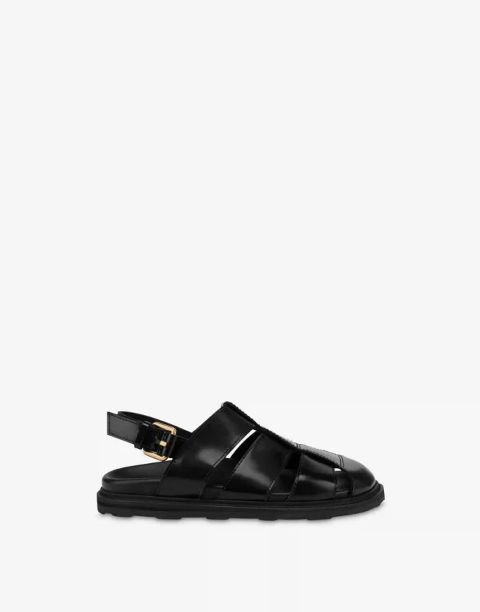 Sandals in brushed calf leather Sporty