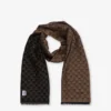 Scarf with all-over Double Question Mark detail