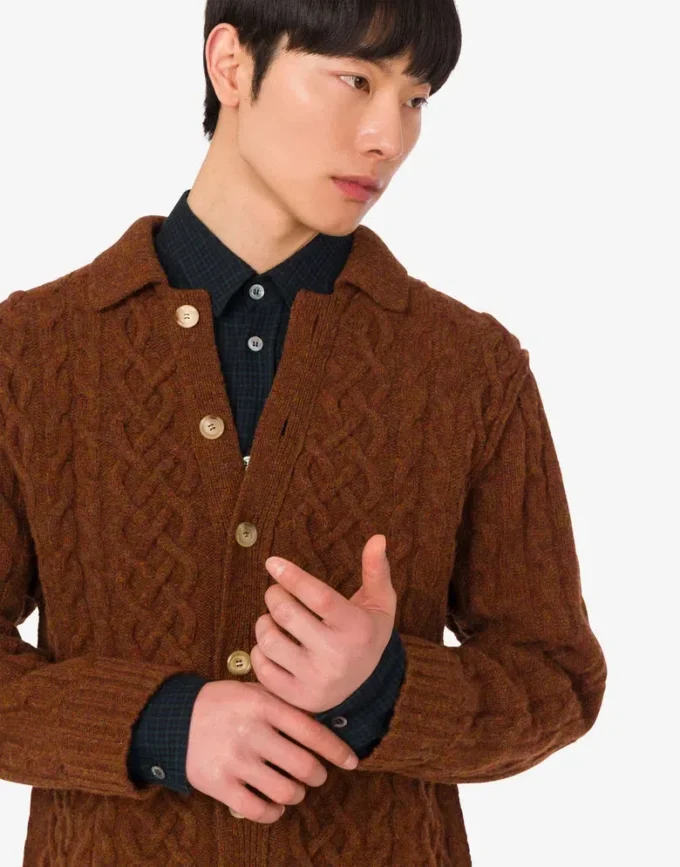 Shetland wool cardigan