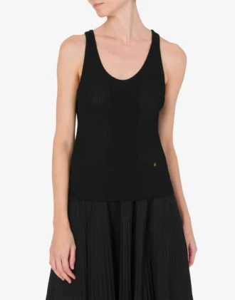 Shiny viscose tank top Golden M Shiny viscose tank top Golden M