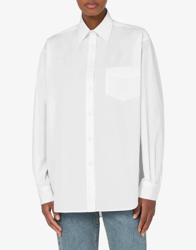 Shirt in cotton poplin
