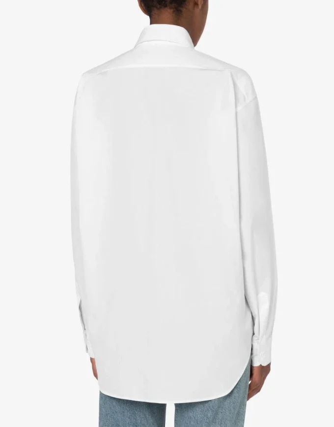 Shirt in cotton poplin