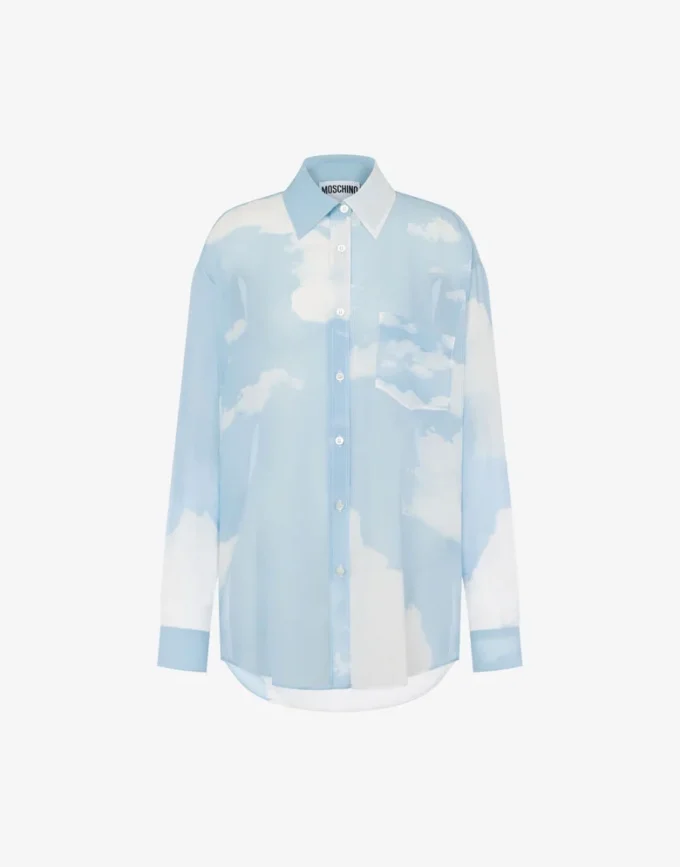 Shirt in georgette “In The Cloud”