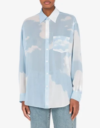 Shirt in georgette “In The Cloud”