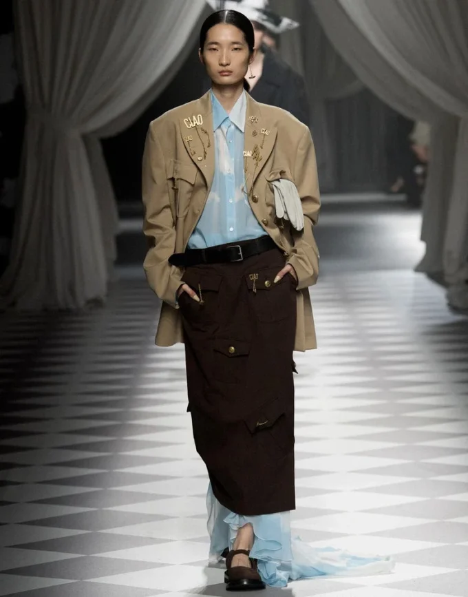 Shirt in georgette “In The Cloud”