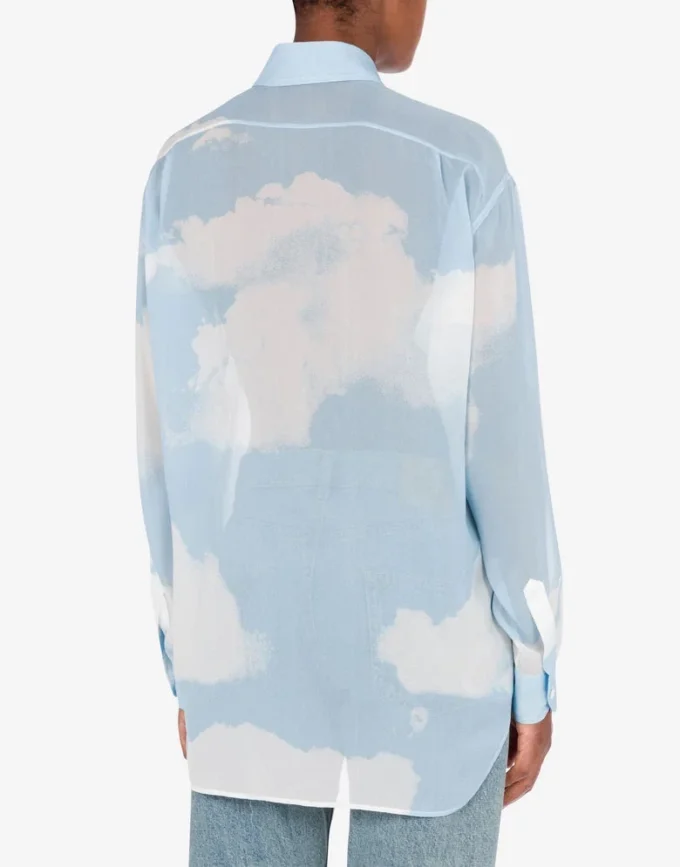Shirt in georgette “In The Cloud”