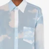 Shirt in georgette “In The Cloud”
