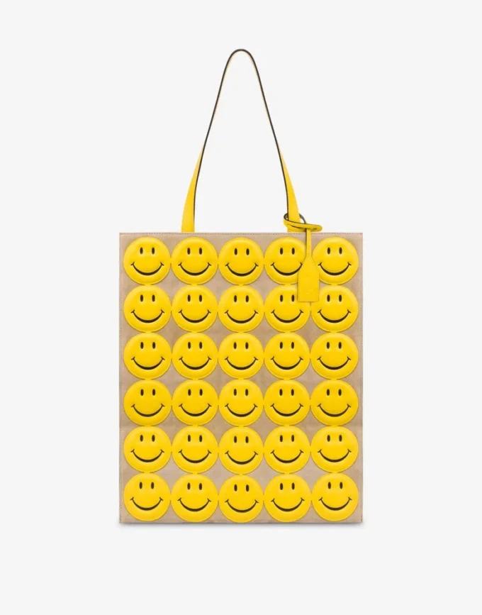 Shopper in suede Allover Smiley® Shopper in suede Allover Smiley®