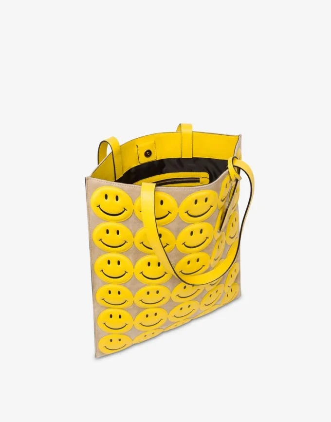 Shopper in suede Allover Smiley® Shopper in suede Allover Smiley®
