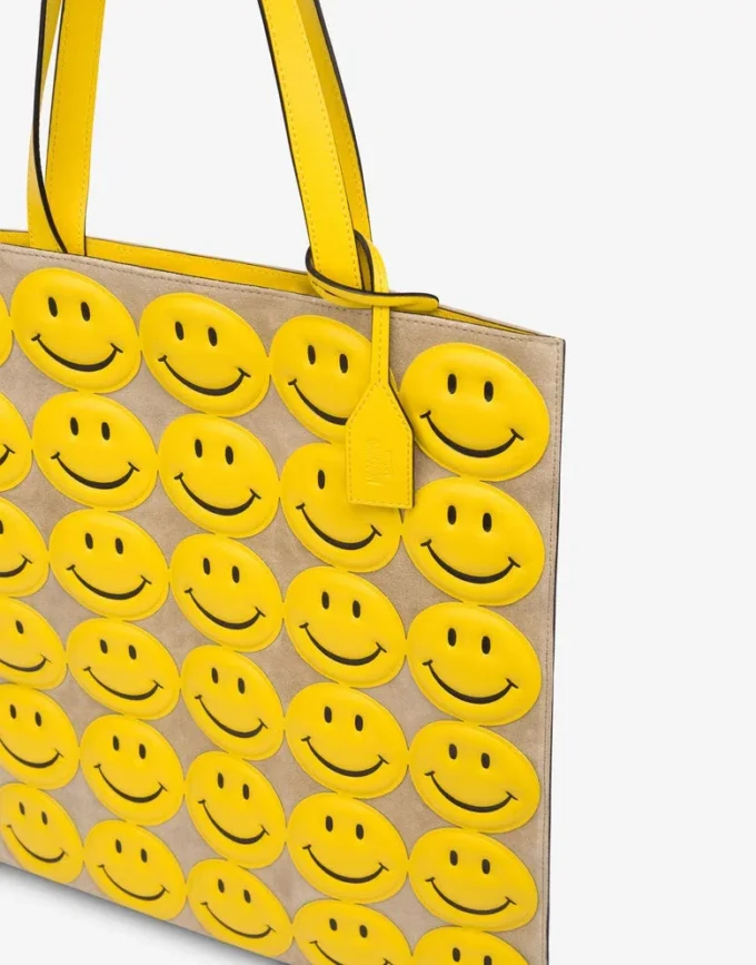 Shopper in suede Allover Smiley® Shopper in suede Allover Smiley®
