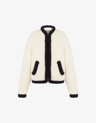 Short jacket in superfine lambswool