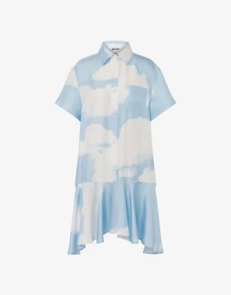 Silk twill dress Archive Clouds