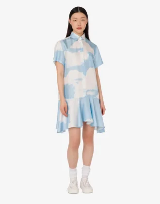 Silk twill dress Archive Clouds