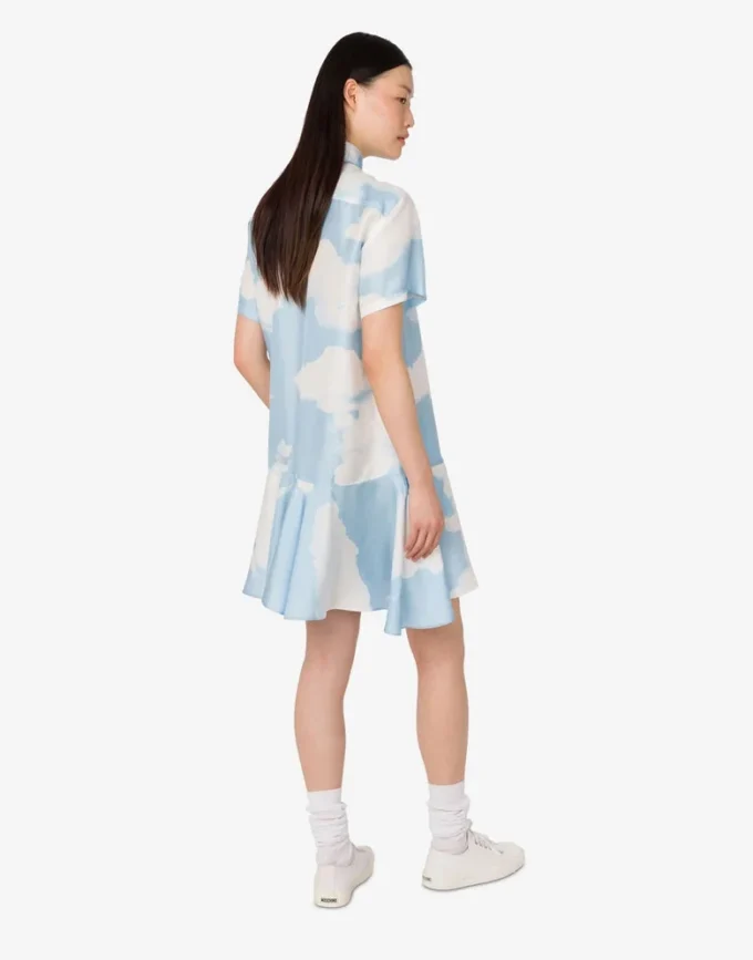 Silk twill dress Archive Clouds