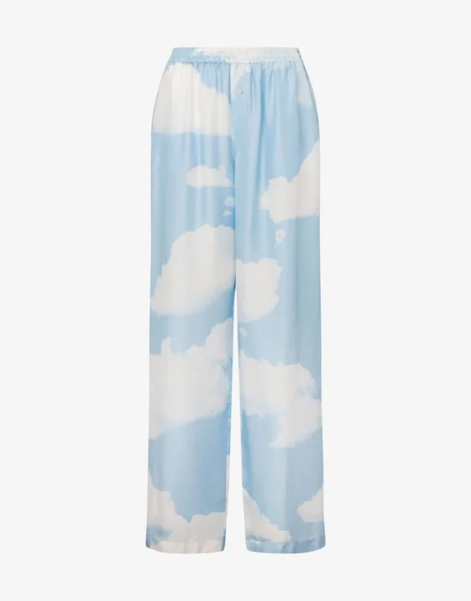 Silk twill pants Archive Clouds