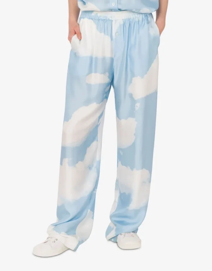 Silk twill pants Archive Clouds