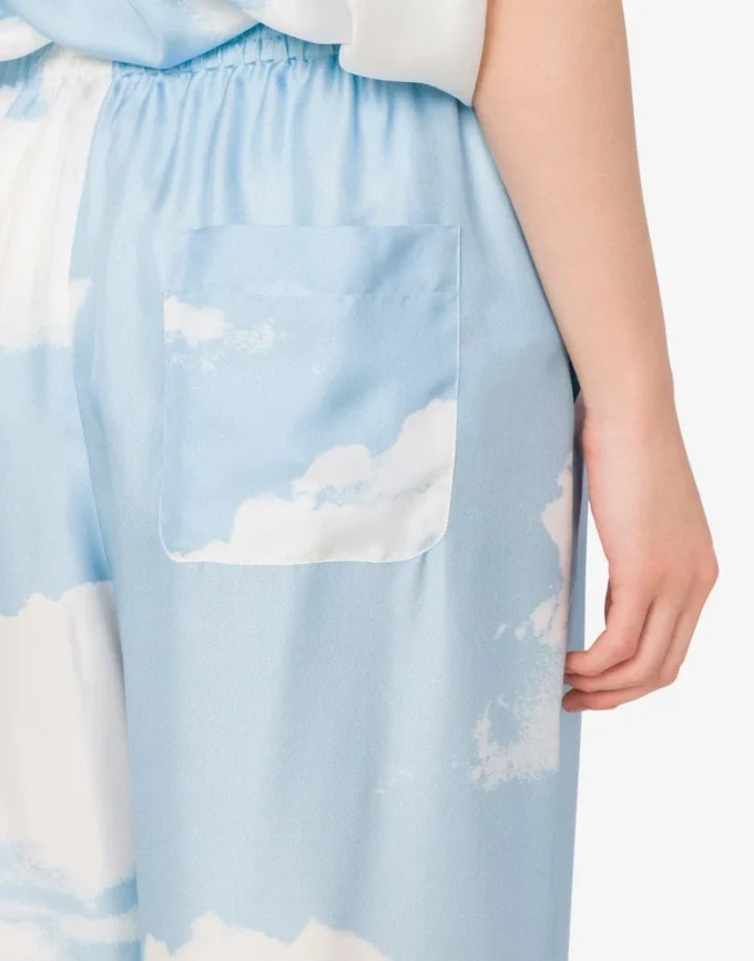 Silk twill pants Archive Clouds
