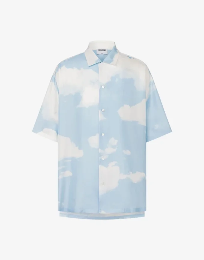 Silk twill shirt Archive Clouds