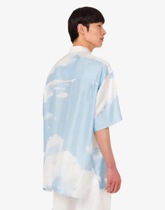 Silk twill shirt Archive Clouds