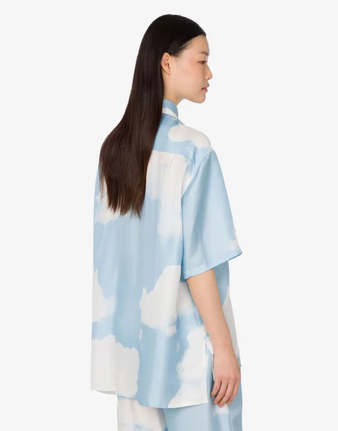 Silk twill shirt Archive Clouds
