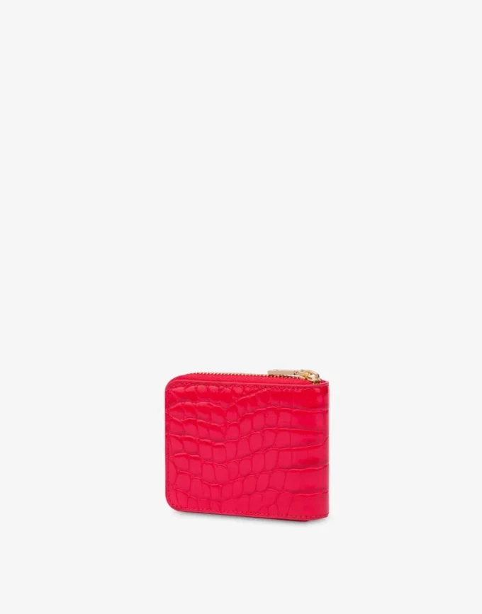Small Croco Zip Around Wallet