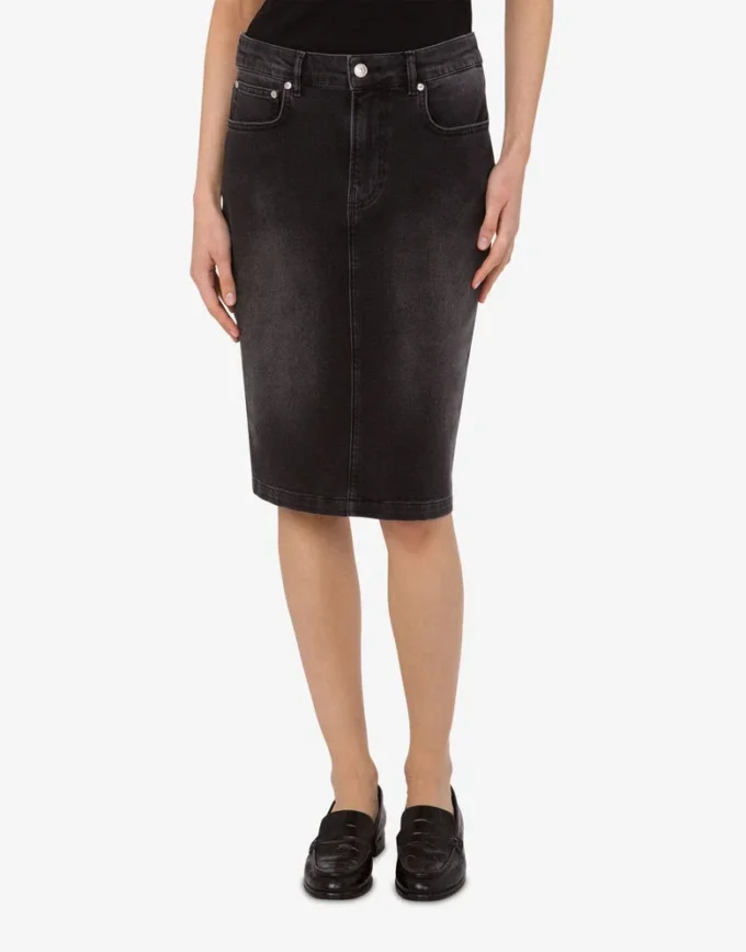 Stretch cotton denim skirt Stretch cotton denim skirt