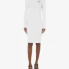 Stretch Cotton Dress Laurel Crown Logo