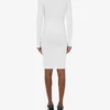 Stretch Cotton Dress Laurel Crown Logo