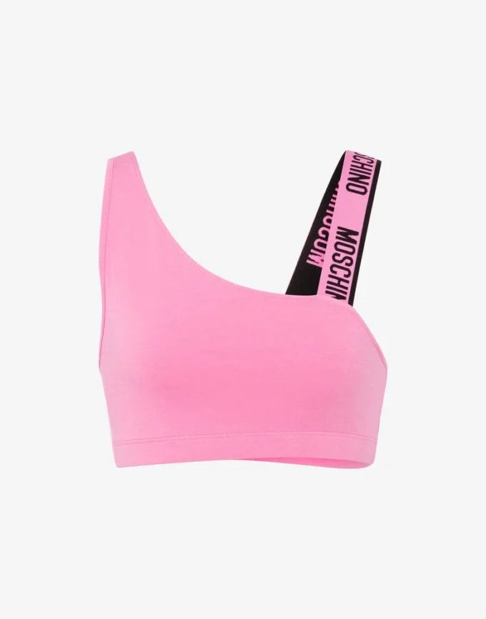 Stretch cotton jersey sports top