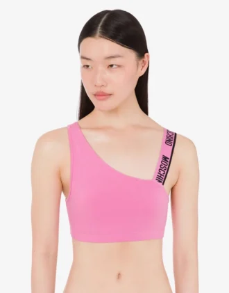 Stretch cotton jersey sports top
