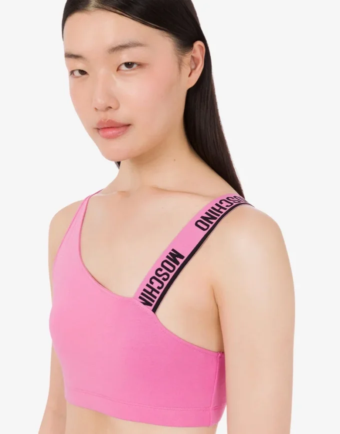 Stretch cotton jersey sports top