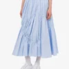Stretch cotton poplin skirt