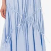 Stretch cotton poplin skirt