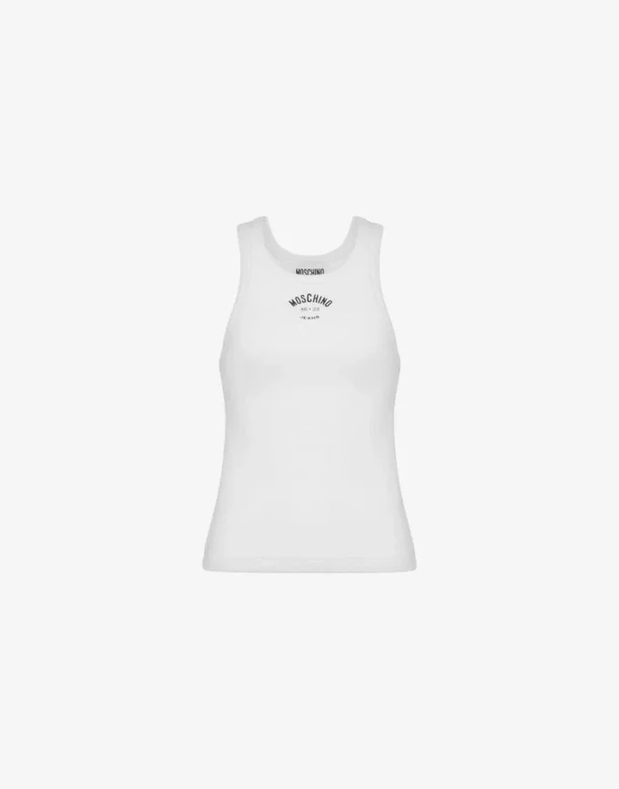 Stretch cotton tank top