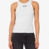 Stretch cotton tank top