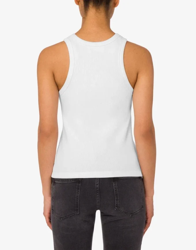 Stretch cotton tank top
